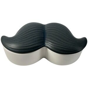 Stache Box Home Grown Fred Moustache Ceramic Manly Style Storage Box